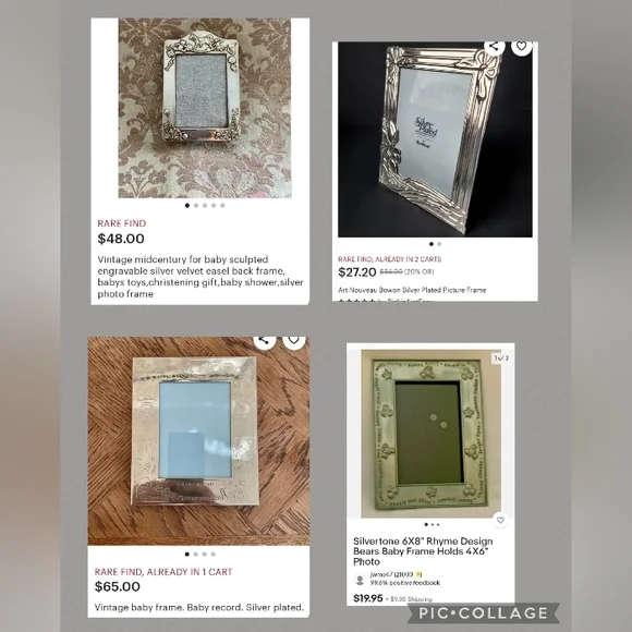 Vintage Silver Baby Theme Frame - Made in Hong Kong - Picture 9 of 9